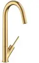 AXOR-HG-AXOR-Starck-Einhebel-Kuechenmischer-300-mit-Schwenkauslauf-Brushed-Gold-Optic-10822250 gallery number 1